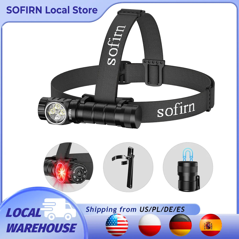 Sofirn HS43 Rechargeable LED Headlamp For Outdoor Use