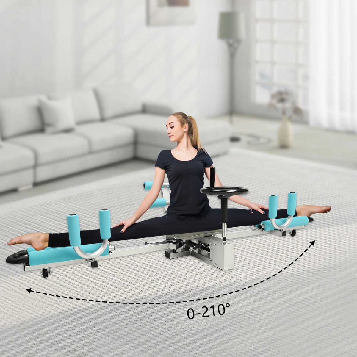 Leg Stretcher Split Machine 330.7lbs Heavy Duty Leg Stretcher Machine 0-210° Adjustable, Flexibility Stretching Equipment for Ballet, Yoga, Dance, Martial Arts