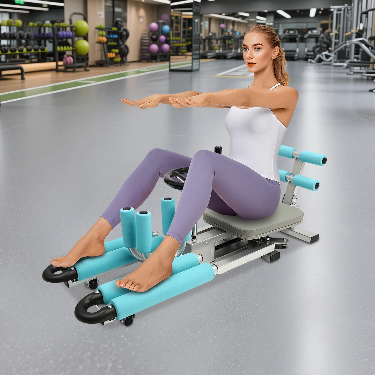 Leg Stretcher Split Machine 330.7lbs Heavy Duty Leg Stretcher Machine 0-210° Adjustable, Flexibility Stretching Equipment for Ballet, Yoga, Dance, Martial Arts