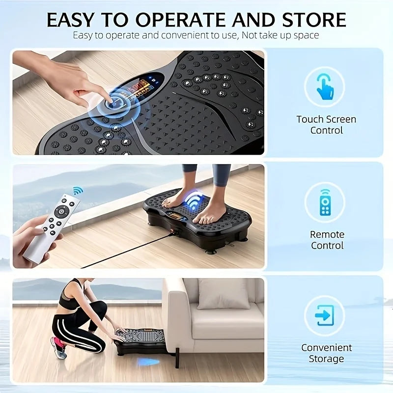 BZEQ Vibration Platform Exercise Machine With Resistance Bands