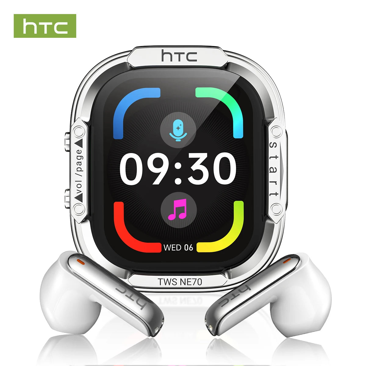HTC NE70 Wireless Earbuds Active Noise Cancellation 30H Battery LCD