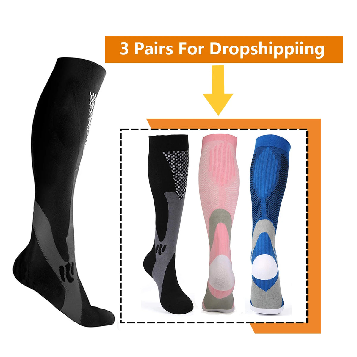 BROTHOCK Women's Athletic Compression Stockings for Nursing and Sports