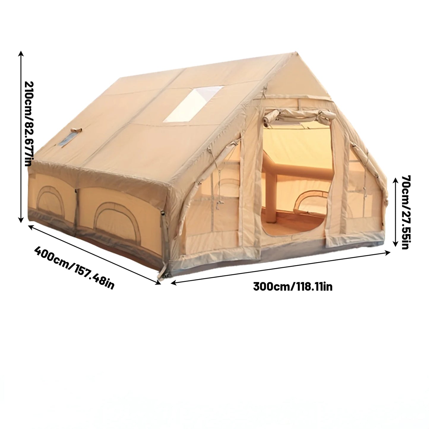 Pakicetus Inflatable Camping Tent With Quick Setup Waterproof Design