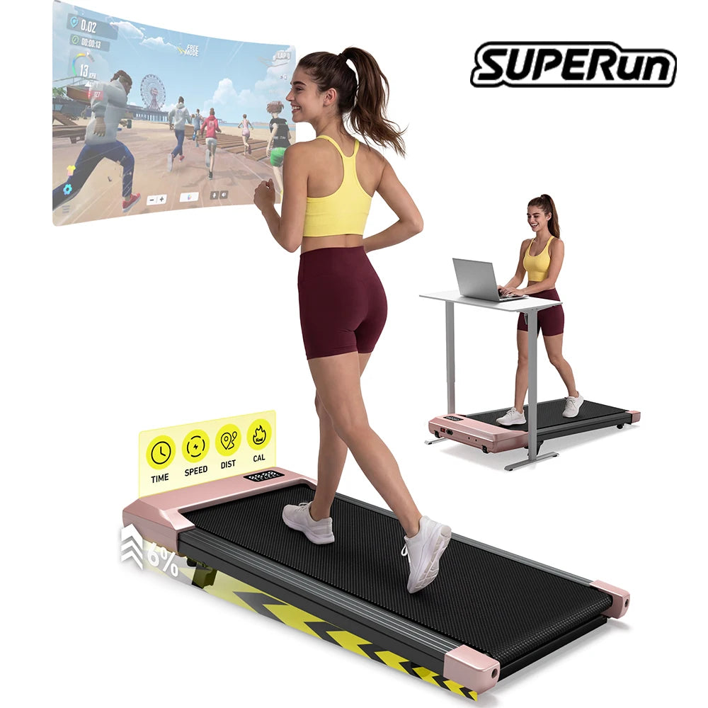 Superun Portable Under Desk Walking Pad for Home and Office