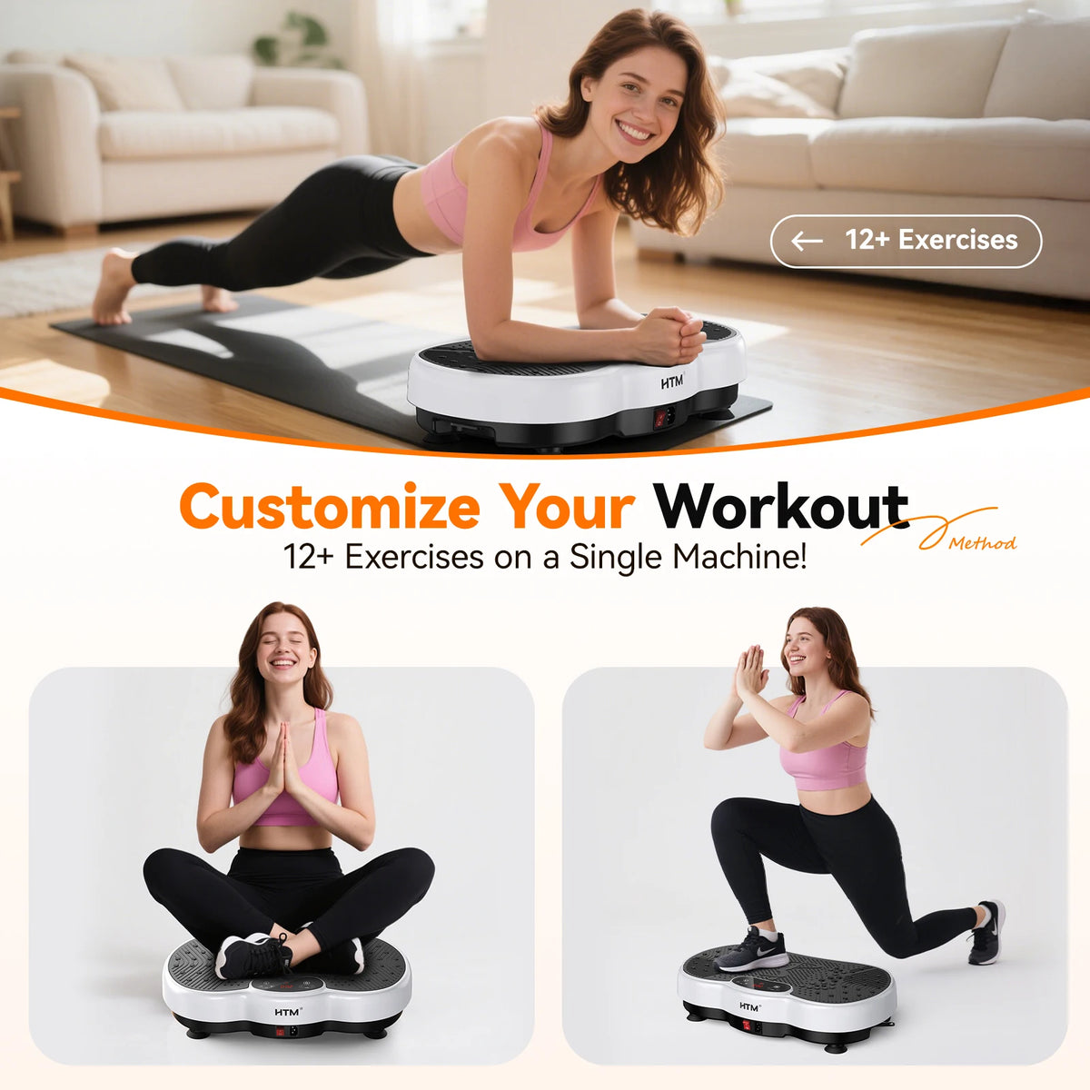 HTM Whole Body Vibration Fitness Massage Exercise Machine