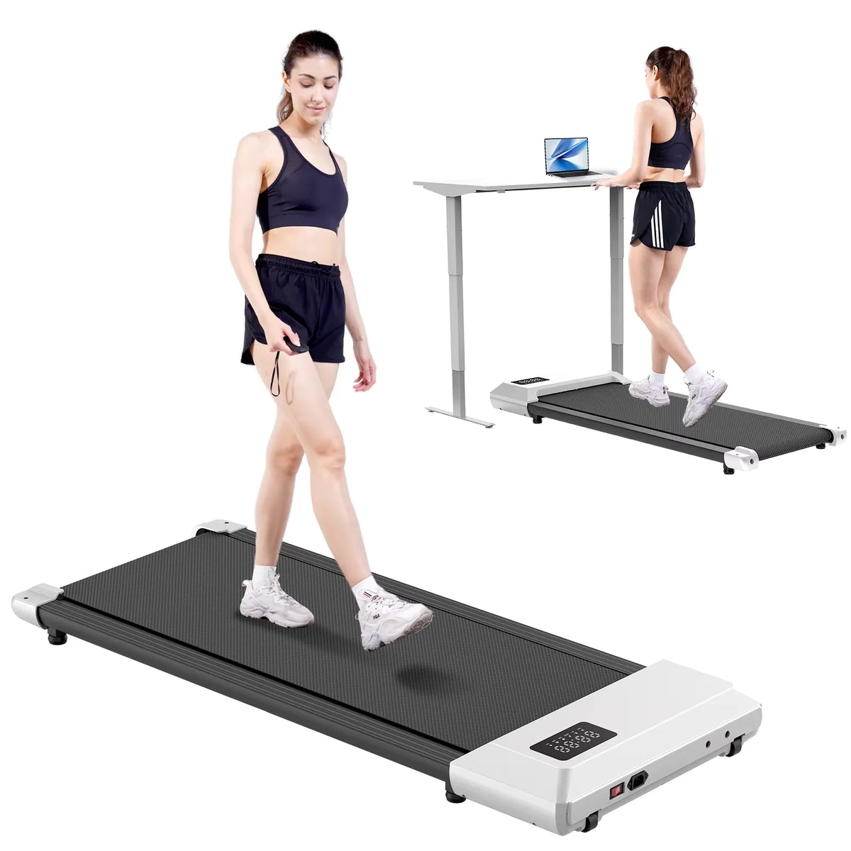 Superun Portable Under Desk Walking Pad for Home and Office