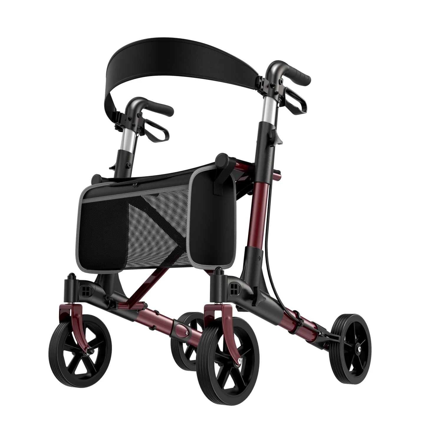 Maidesite Foldable Aluminum Rollator Walker With Seat