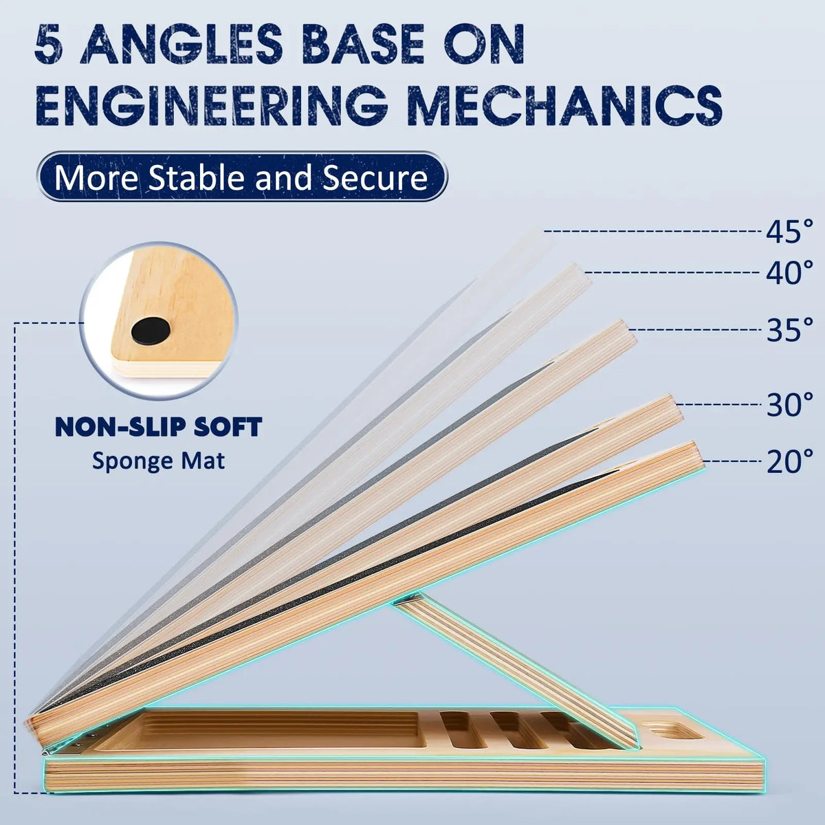 Adjustable Wooden Balance Board and Calf Stretcher for Training