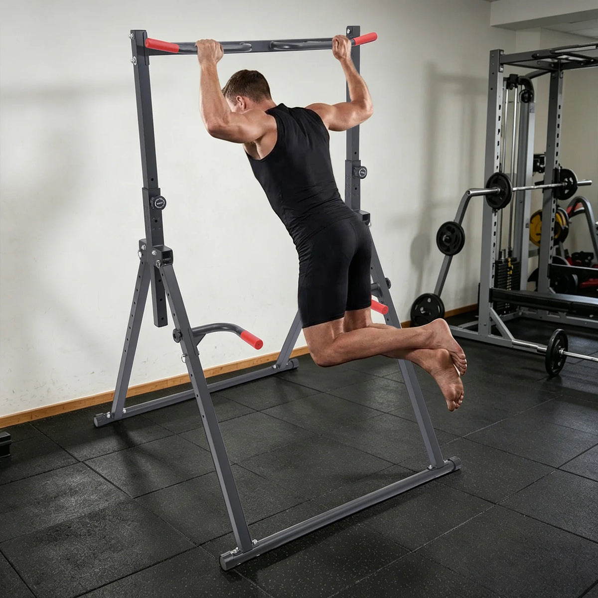 Adjustable Foldable Pull Up Bar Station for Home Strength Training