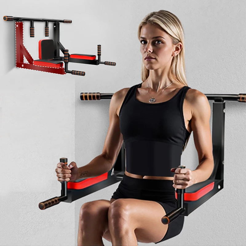 KBQ Wall Mounted Pull Up Bar for Home Gym Workouts