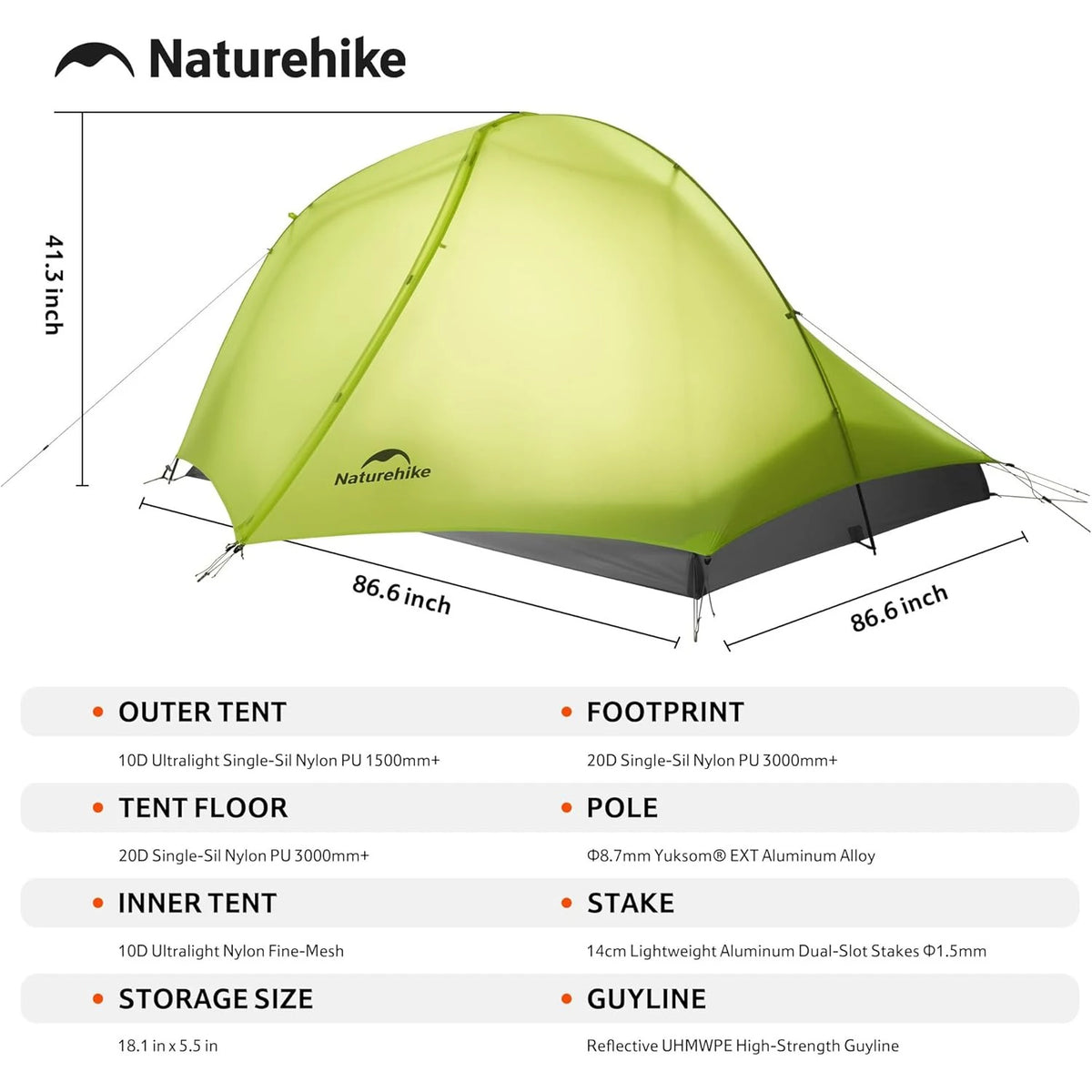 Naturehike Star Trail EXT Ultralight Backpacking Hiking Tent