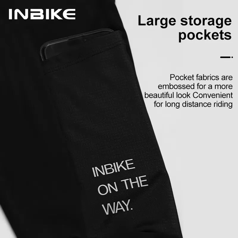 INBIKE Men's Winter Fleece Cycling Bib Pants With Gel Padding