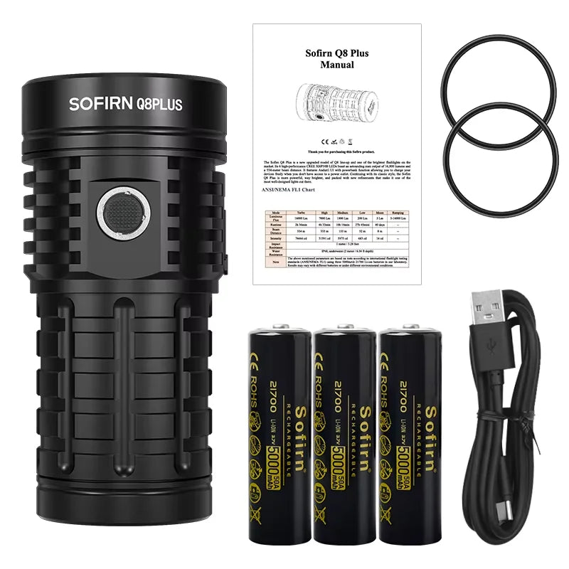 Sofirn Q8 Plus Rechargeable LED Flashlight For Outdoor Adventures