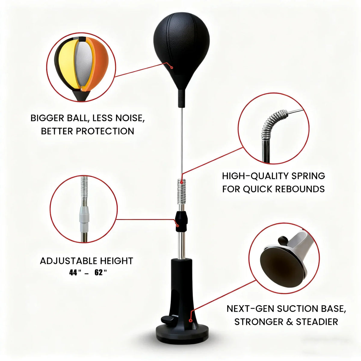 Cobra Reflex Punching Bag For Boxing Agility Training Home Fitness