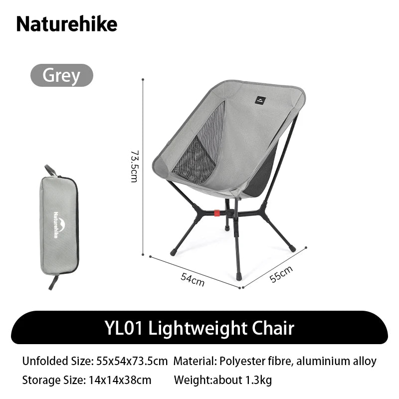 Naturehike Ultralight Folding Camping Chair Aluminum Alloy Backpacking Hiking