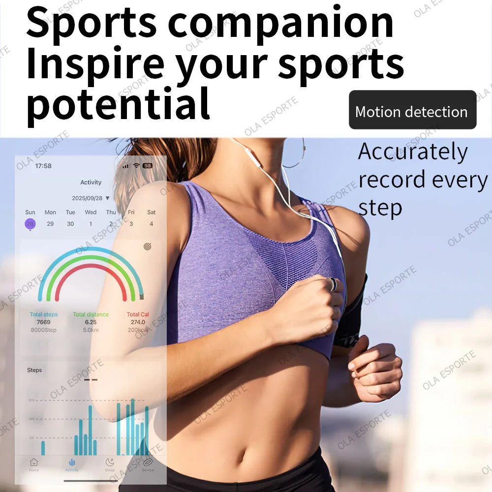 Ola Esporte Smart Ring With Tasbeeh Counter And Health Tracking