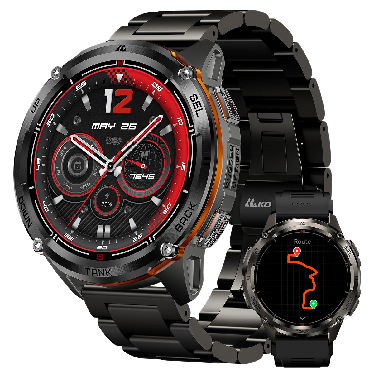 KOSPET Tank T3 Ultra 2 GPS Smartwatch With Amoled Display