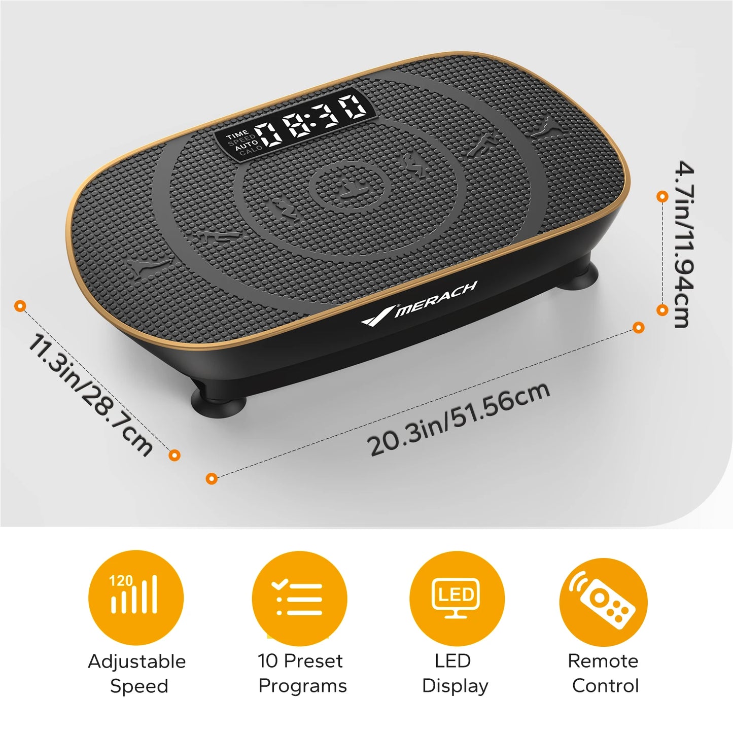 Merach Digital Vibration Plate Exercise Machine For Fitness Workouts