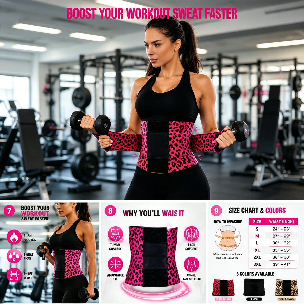 Women's Triple Wrap Waist Trainer for Tummy Control and Compression