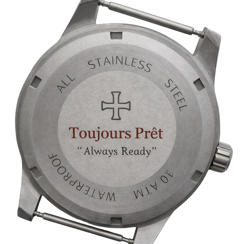 Dual Time GMT Military Field Watch With Durable Nylon Strap
