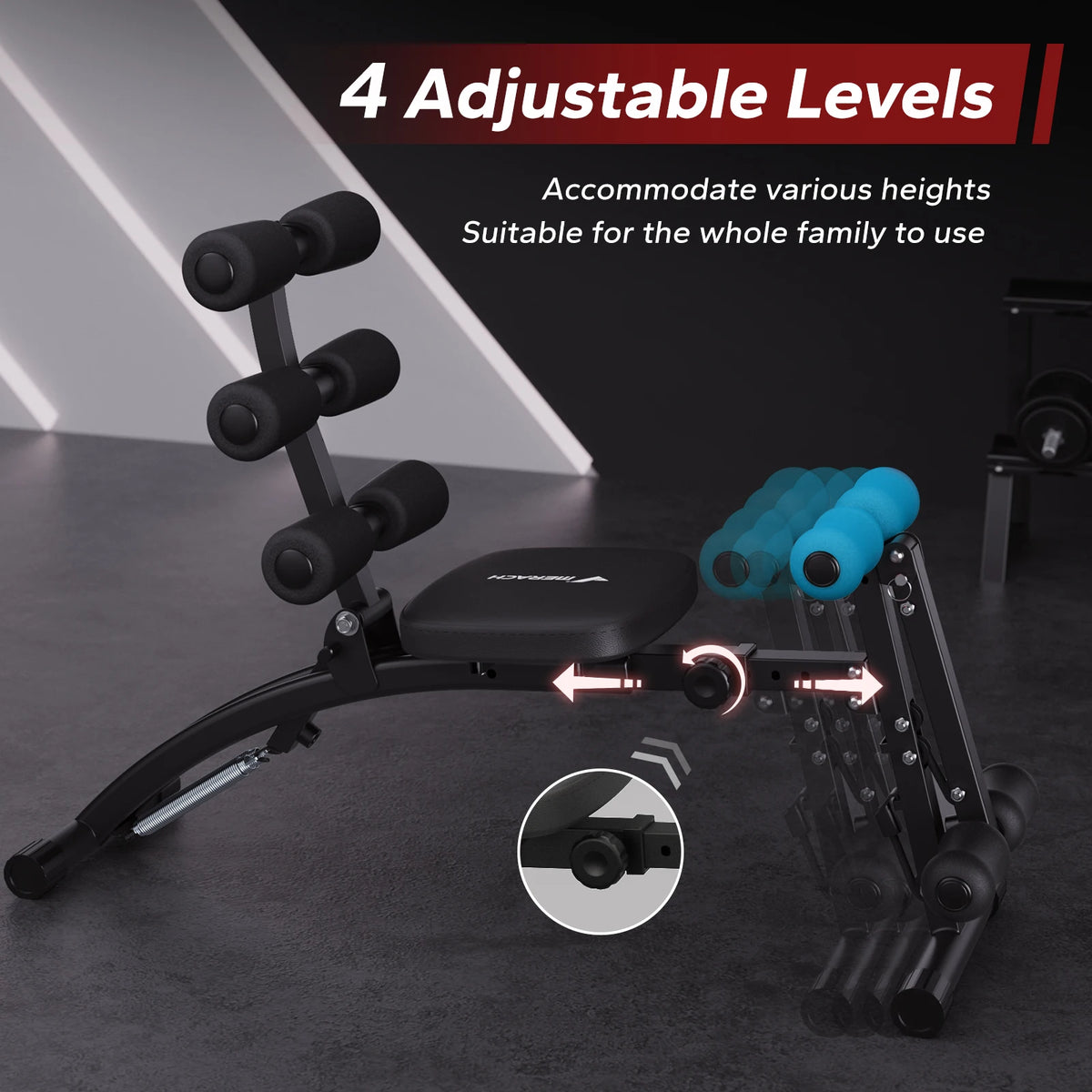Merach Adjustable Ab Machine Workout Bench Home Gym Fitness