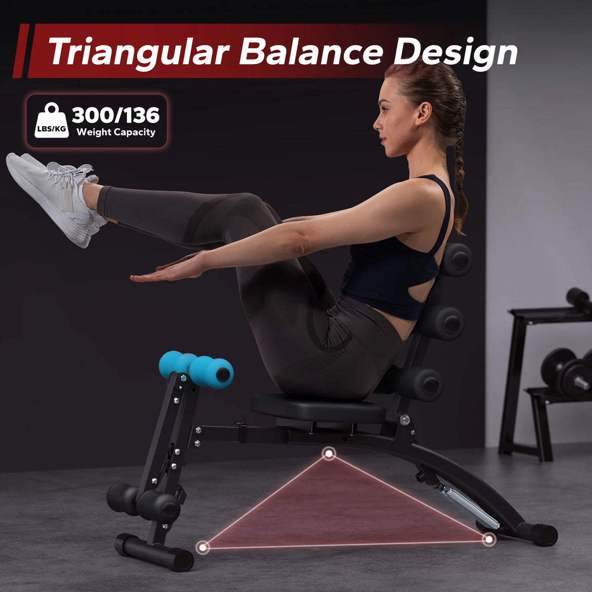 Merach Adjustable Ab Machine Workout Bench Home Gym Fitness