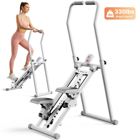 Merach Foldable Stair Stepper With Adjustable Silent Home Fitness Exerciser