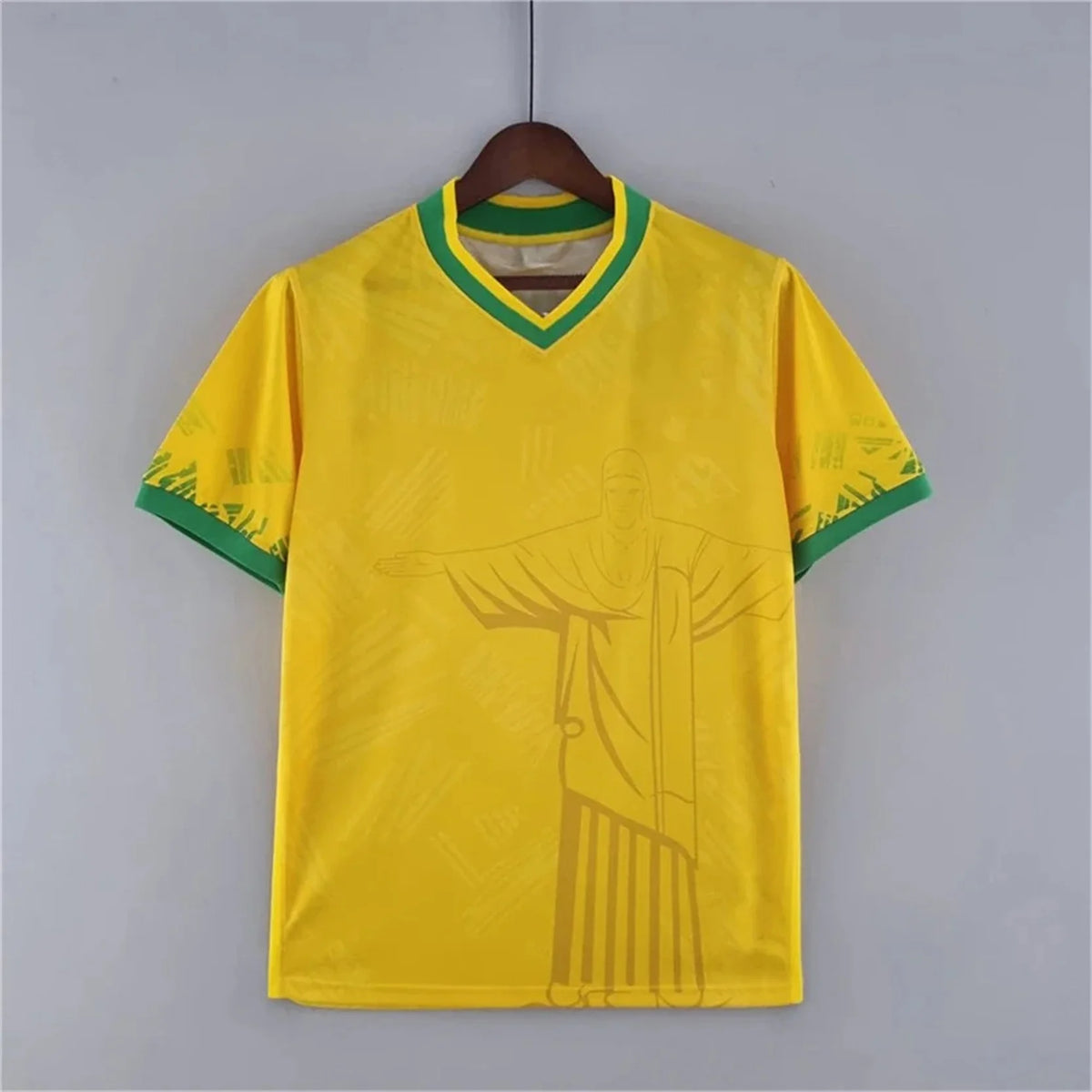 Brazil Jesus Football Training Jersey Quick Dry Polyester Top