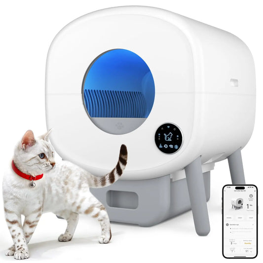 Smart Automatic Cat Litter Box With App Control And Safety