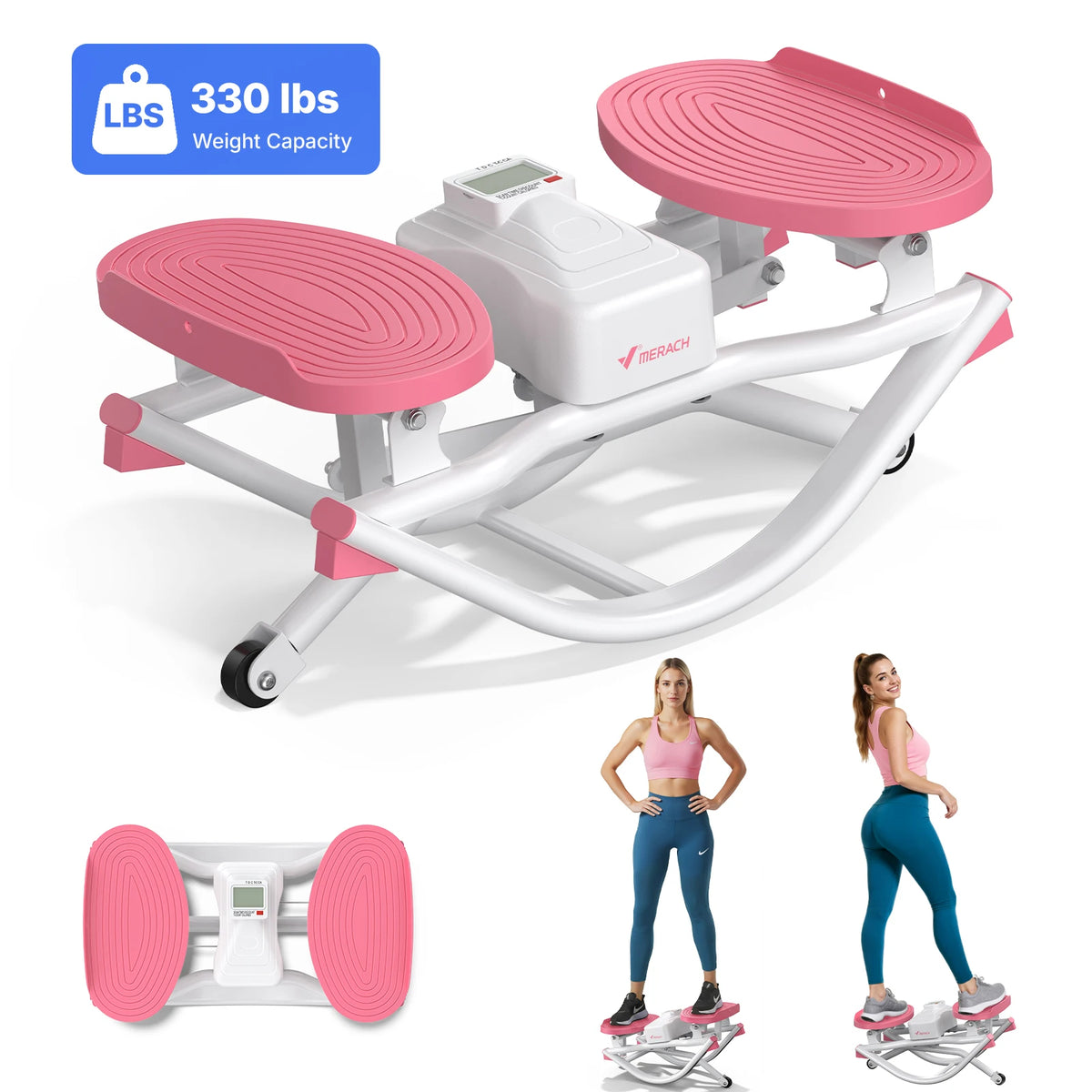 MERACH Rocking Stepper With Ab Twist Board Home Workout Machine