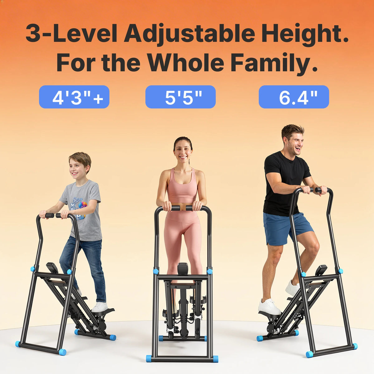 Merach Foldable Stair Stepper With Adjustable Silent Home Fitness Exerciser