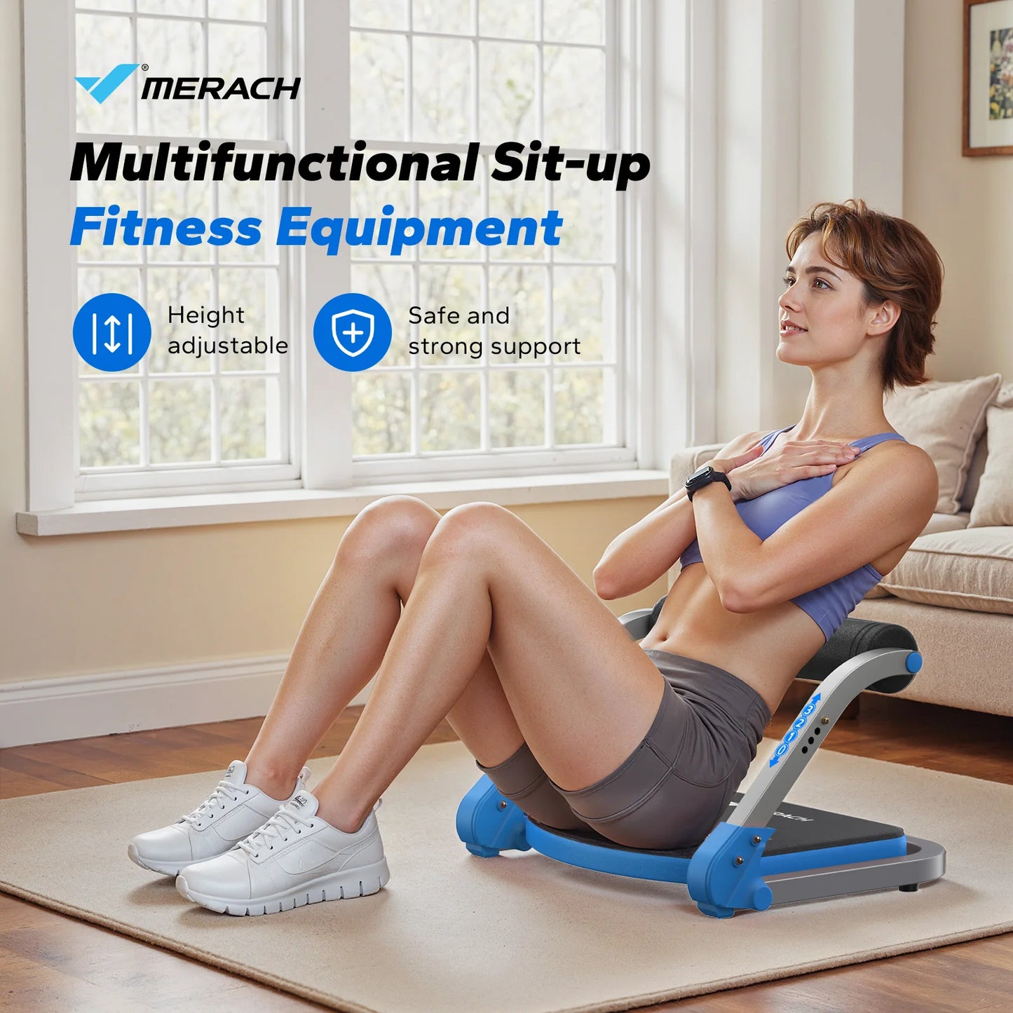 Merach Automatic Rebound Ab Crunch Machine For Core Workouts