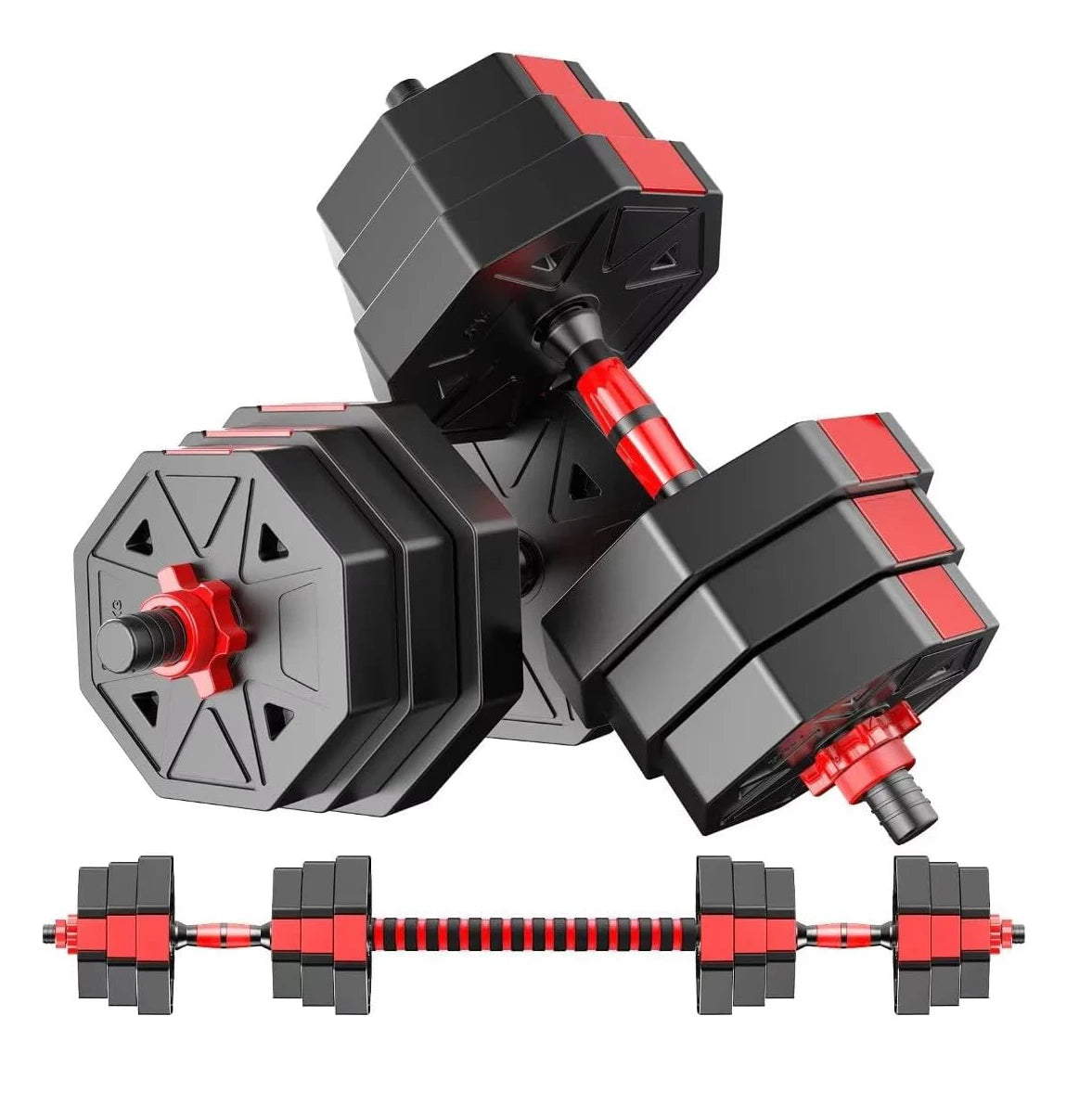 Adjustable Multipurpose Barbell Dumbbell Fitness Weight Set Non Slip Handles