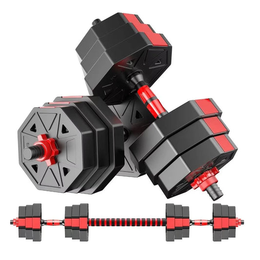 Adjustable Multipurpose Barbell Dumbbell Fitness Weight Set Non Slip Handles