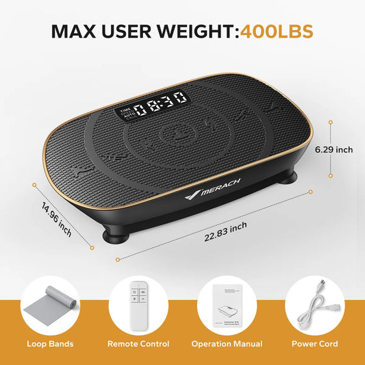 Merach Digital Vibration Plate Exercise Machine For Fitness Workouts