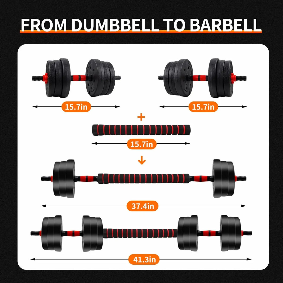 Adjustable Dumbbell Barbell Set For Home Gym Fitness Training