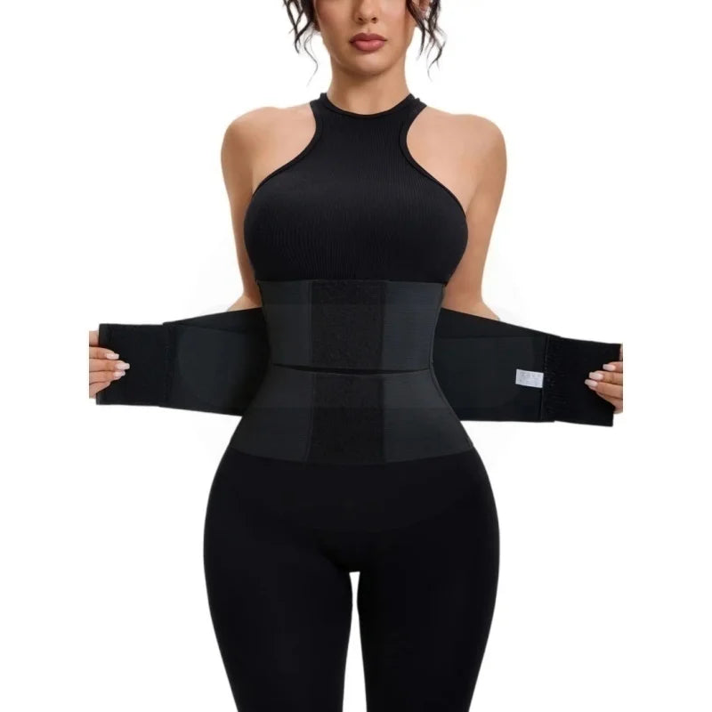 Leopard Print Women's Waist Trainer With Double Compression Tummy Control