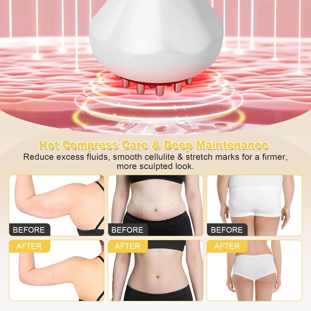 Jitesy Cordless Lymphatic Drainage Massager For Cellulite Relief