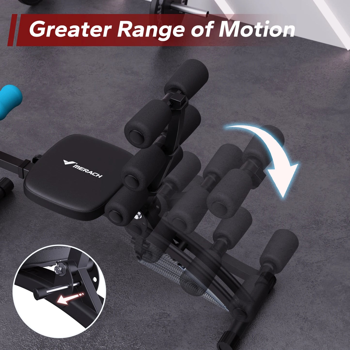 Merach Adjustable Ab Machine Workout Bench Home Gym Fitness