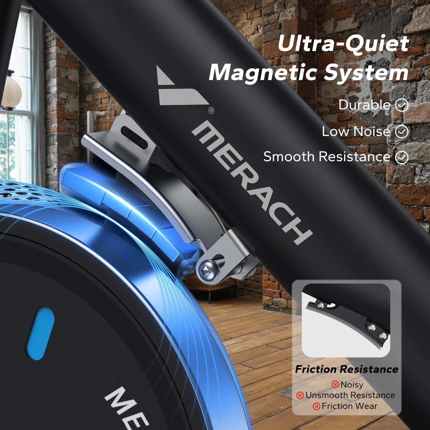 Merach Magnetic Stationary Cycling Exercise Bike With Bluetooth App Support