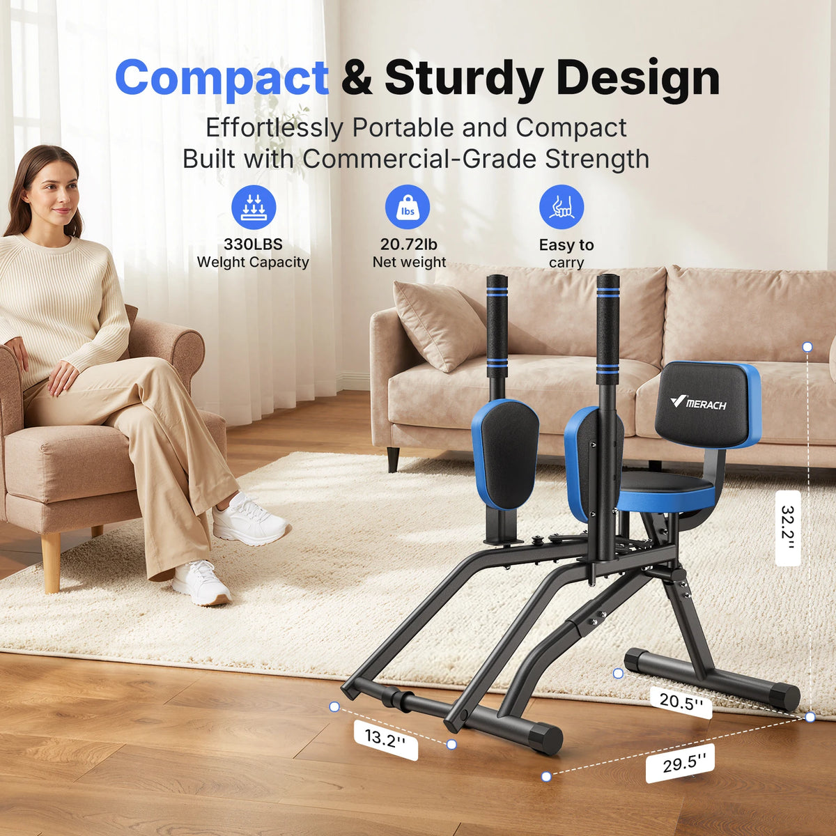MER Hip Abductor Machine for Glutes and Outer Thighs
