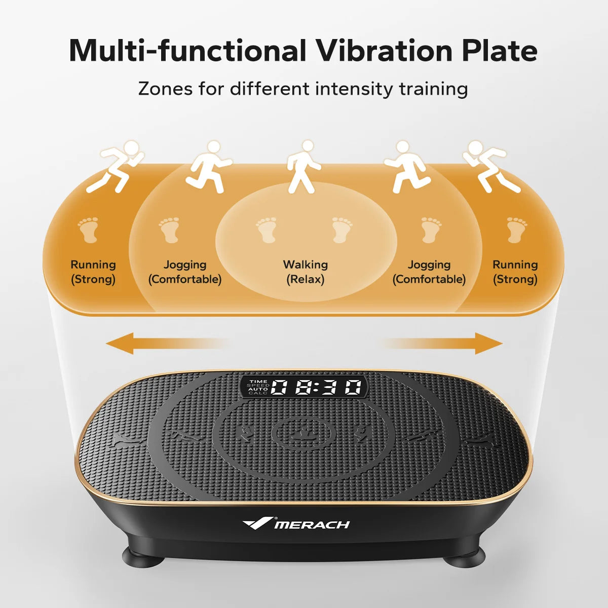 Merach Digital Vibration Plate Exercise Machine For Fitness Workouts