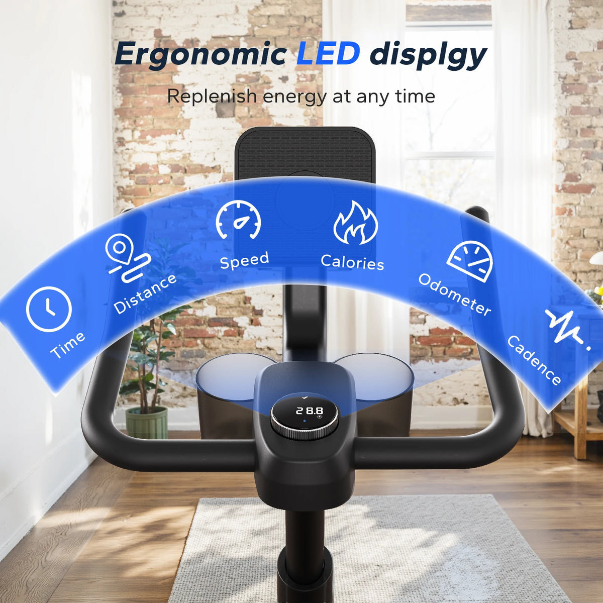 Merach Magnetic Stationary Cycling Exercise Bike With Bluetooth App Support