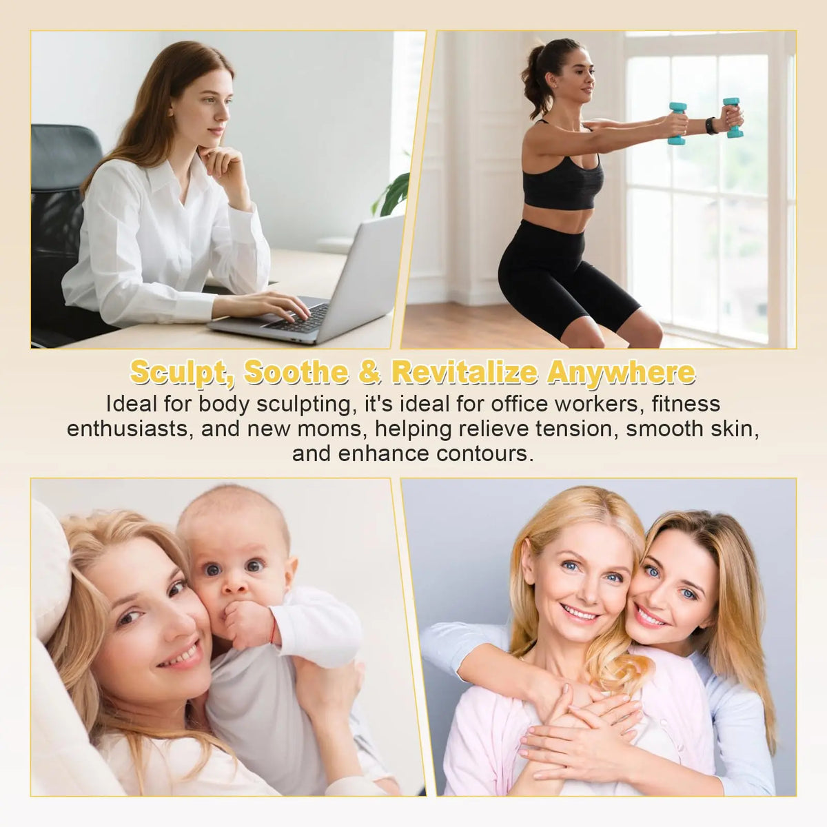 Jitesy Cordless Lymphatic Drainage Massager For Cellulite Relief