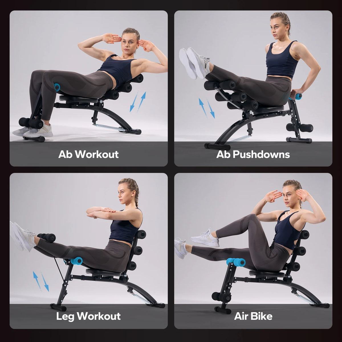 Merach Adjustable Ab Machine Workout Bench Home Gym Fitness