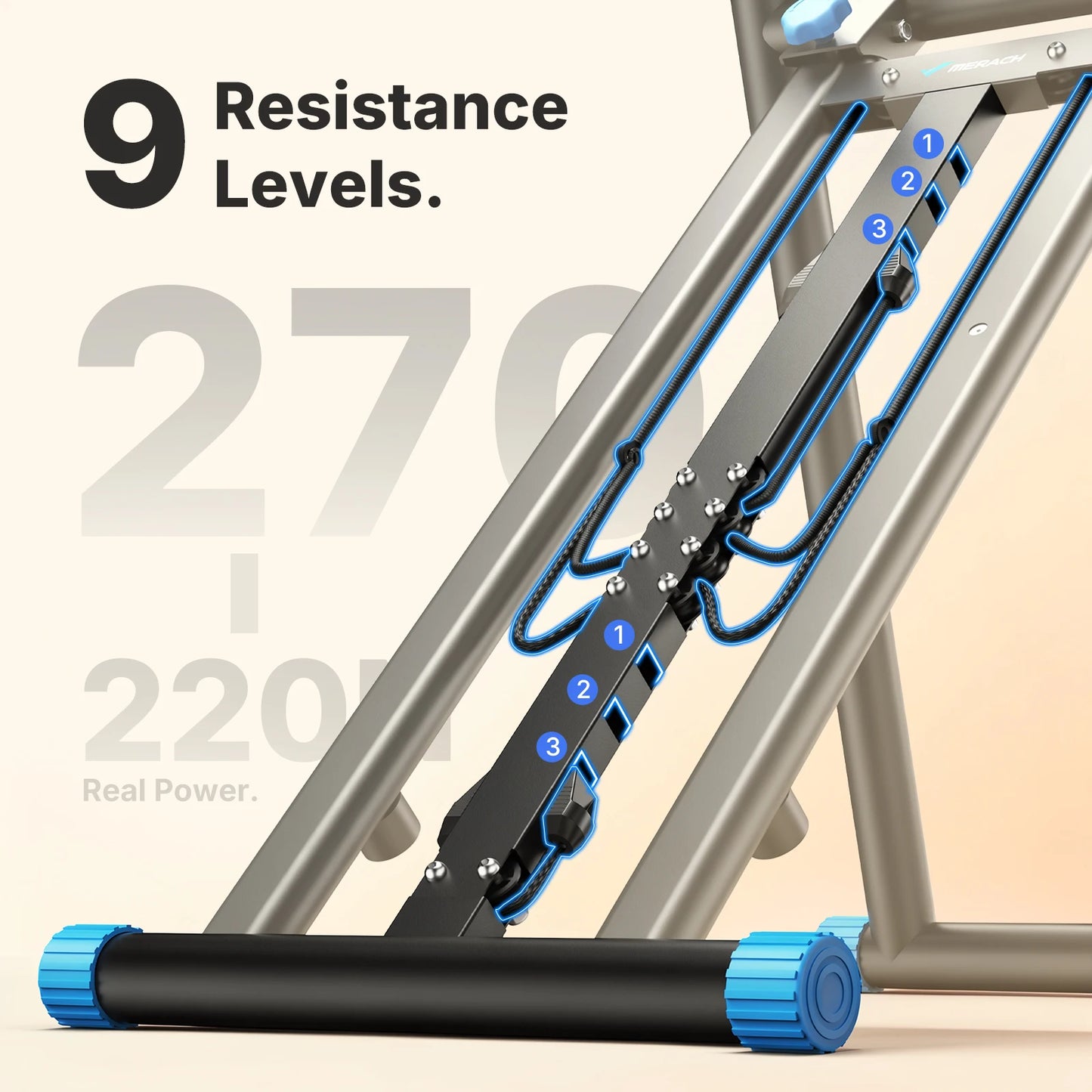 Merach Foldable Stair Stepper With Adjustable Silent Home Fitness Exerciser