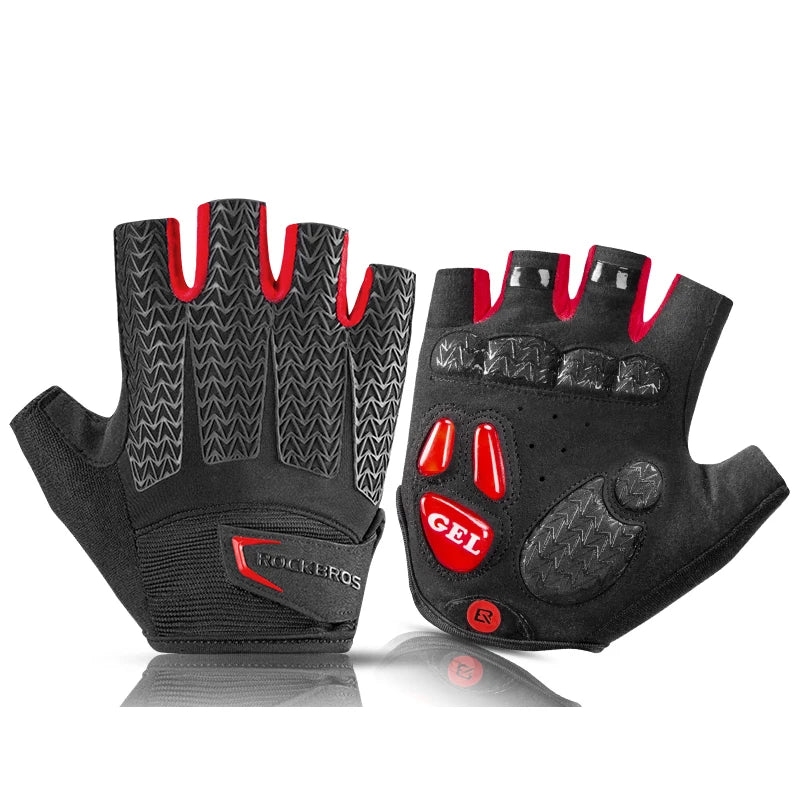 ROCKBROS Half Finger Cycling Gloves With Gel Padding And Grip