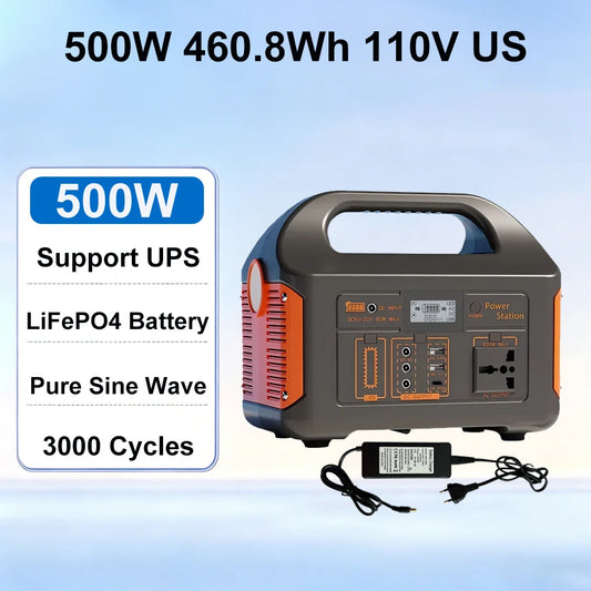 GaiaRay Portable Power Station With LiFePO4 Battery Emergency Backup