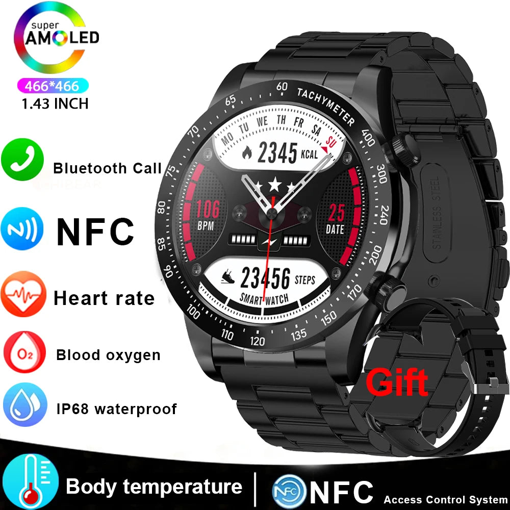 Mens Smartwatch Bluetooth Calling Fitness Tracker With Heart Rate Monitor