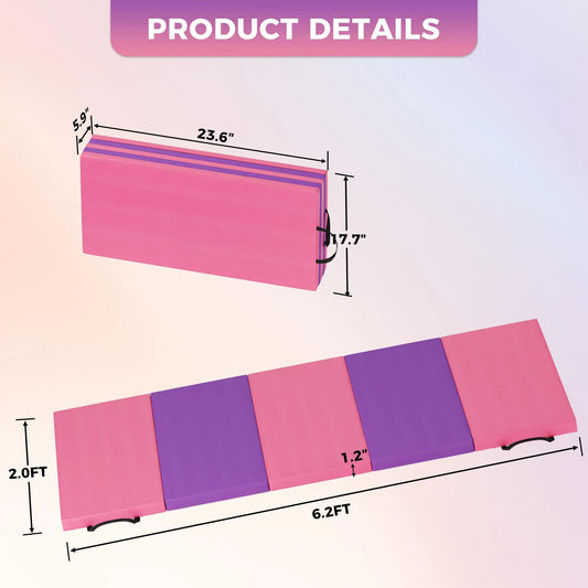 HiMISS Foldable Gymnastics Mat For Home Exercise And Fitness